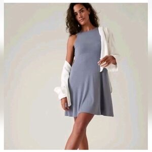 Athleta Blue Sleeveless Mini Dress